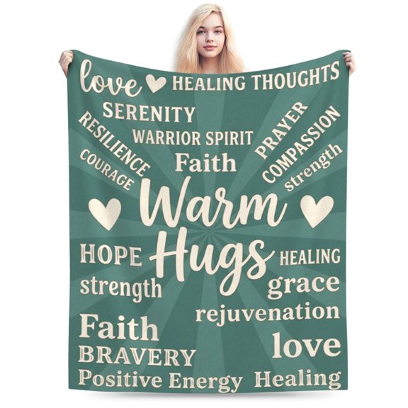 Get Well Soon Blanket, Get Well Gift Throw Blanket, Inspirational Sympathy Blanket, Thinking of You Comfort Gift, Soft Cozy Throw Blanket 50x40