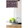 thumbnail image 3 of Snail Window Valance, Leaves and Snails on an Indigo Tone Background, Curtain Valance for Kitchen Bedroom Decor with Rod Pocket, 54" X 12", Indigo Burnt Sienna, by Ambesonne, 3 of 3