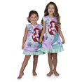 thumbnail image 4 of Disney Girls' Nightgown Princesses Dorm Short Sleeve Pajama Sleepwear Night Shirt, Ariel, Size: 4, 4 of 8