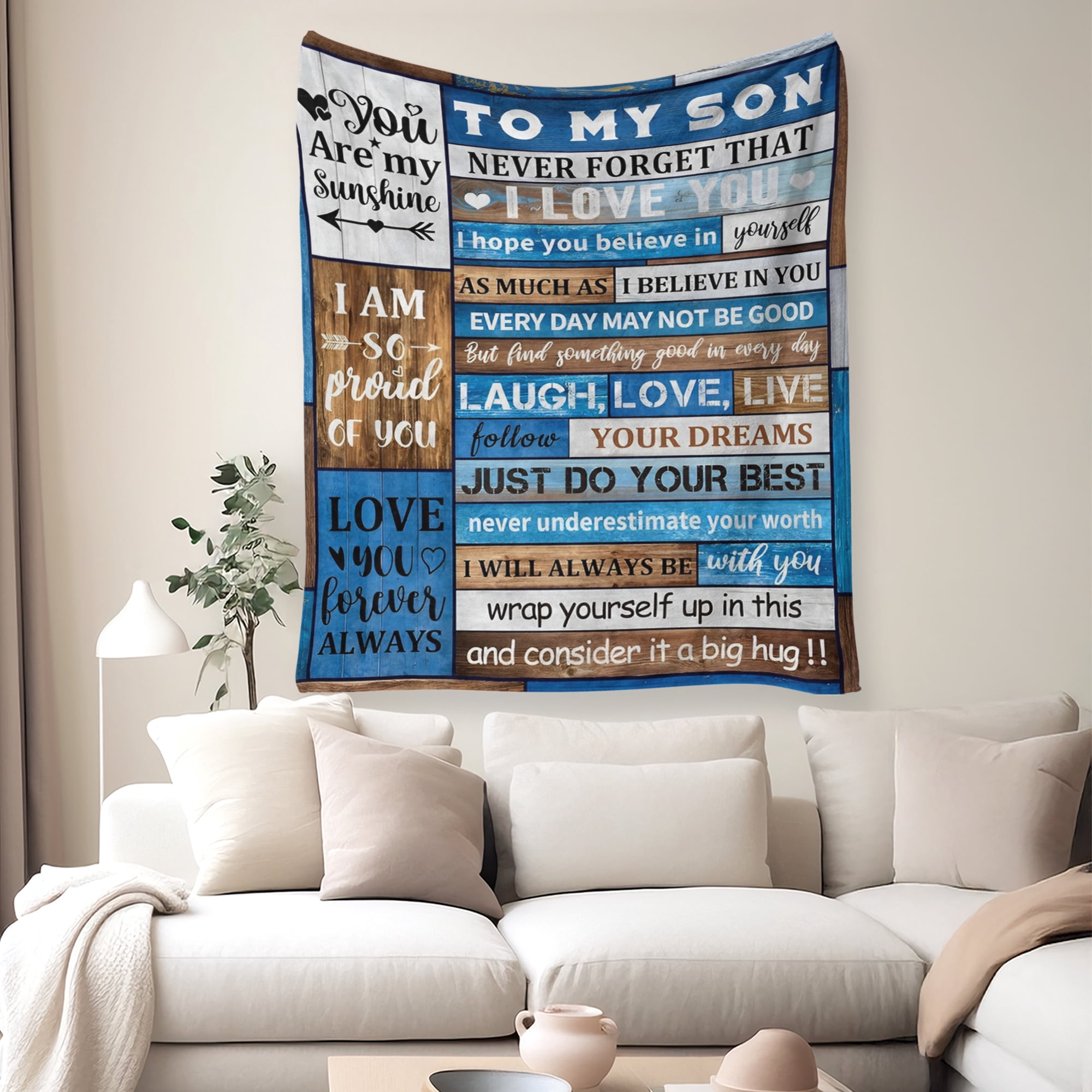 Flannel Fleece Throw Blanket For Son, Lightweight Cozy Plush Blanket for Sofa Couch,30"X40"