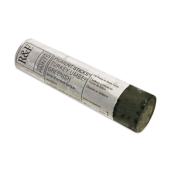R&F Handmade Paints Pigment Stick, 100ml, Turkey Umber Greenish