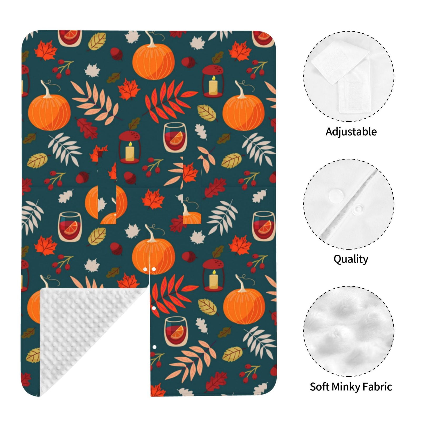 Naloa Autumn with Pumpkins Baby Car Seat Cover, Breathable Baby Carrier Cover, Multiuse Baby Carrier Cover & Nursing Breastfeeding Cover