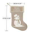 thumbnail image 5 of Overfox Christmas Snowman Santa Elk Bear Printing Xmas Candy Gift Bag Christmas Stockings Socks Fireplace Xmas Tree Decoration, 5 of 5