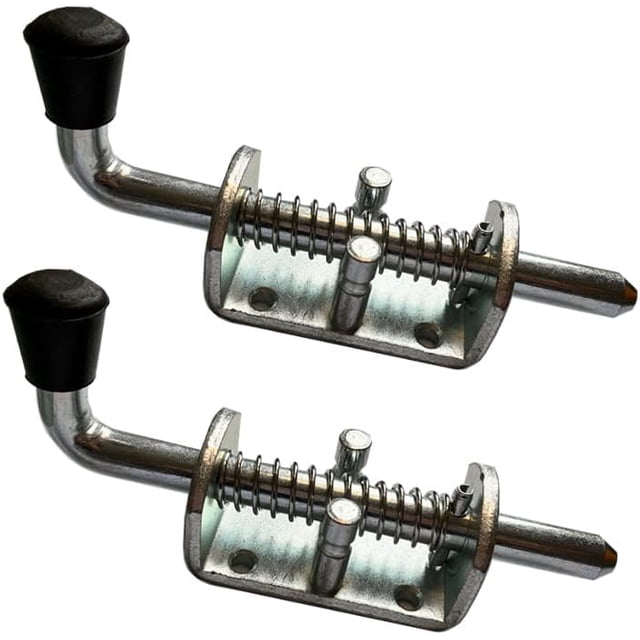 2 uds 6in x 1/2in calidad vida resorte cargado puerta pestillo barril BoltStem Durable Zinc plateado sólido acero resistente para puerta trasera