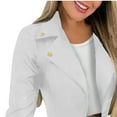 thumbnail image 2 of Uootdi Women's Long Sleeve Lapel Button Blazer Jacket Open Front Loose Cropped Office Jacket Fashion Elegant Gift Work Suits, 2 of 6