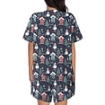 thumbnail image 6 of Fuzoiu Christmas Village Print Women's Short-Sleeved Pajama Set,Lounge Sleepwear Set,Womens Pajama Sets 2 Piece,Button-Up Top and Shorts with Pockets-XX-Large, 6 of 7