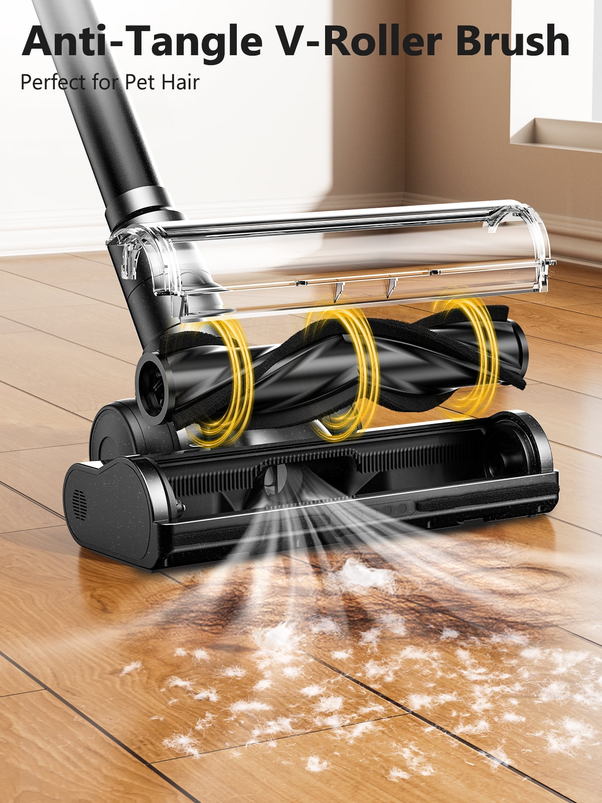 SUXIANGVAC Cordless Vacuum Cleaner with 500W Brushless Motor, Self