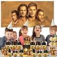 thumbnail image 5 of Supernatural Party Decorations Paper Plates Tableware Banner Backdrop Balloons Birthday Decor Cake Topper Fans, 5 of 7