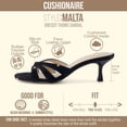 thumbnail image 3 of Cushionaire Malta Strappy Kitten Heels for Women, Dressy Open Toe Low Heel Sandals with Memory Foam Comfort, 3 of 16