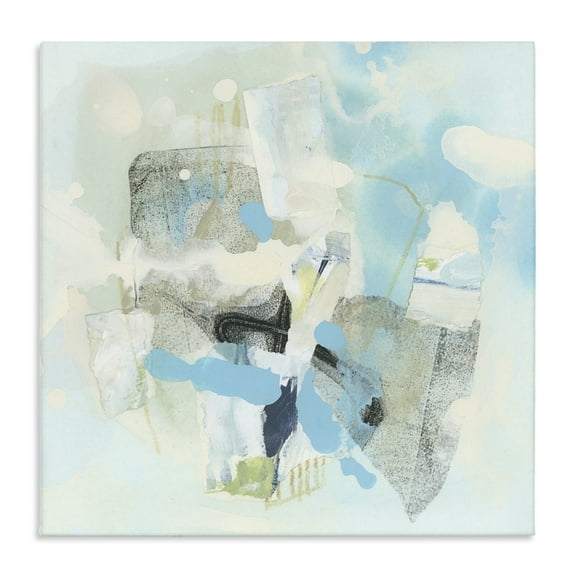 Stupell Industries Modern Paint Splash Abstract Abstract Painting Gallery Wrapped Canvas Art Print Wall Art, 17 x 17