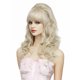 thumbnail image 1 of Disfraz de peluca Rugelyss, larga y ondulada, rubia con flequillo para mujer de los 80, 1 of 9