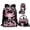 Axolotl Cherry Blossom, variant on Duck Camo Kids Backpack with Lunch Box Set of 3 Kids School Book Bags for Girls Boys Children's Thermal Lunch Bag High School Bookbag Grade 9-12 Teen Cooler Bags, Water Bottle Crossbody Bag