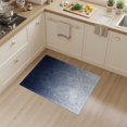 thumbnail image 2 of ODIKA 3'x5' Washable Throw Rug Stain Resistant, Low Profile, Non-Slip Navy Solid Vintage Distressed Ombre Fade Tonal Gradient for Entryway, Kitchen, Mudroom, 2 of 7