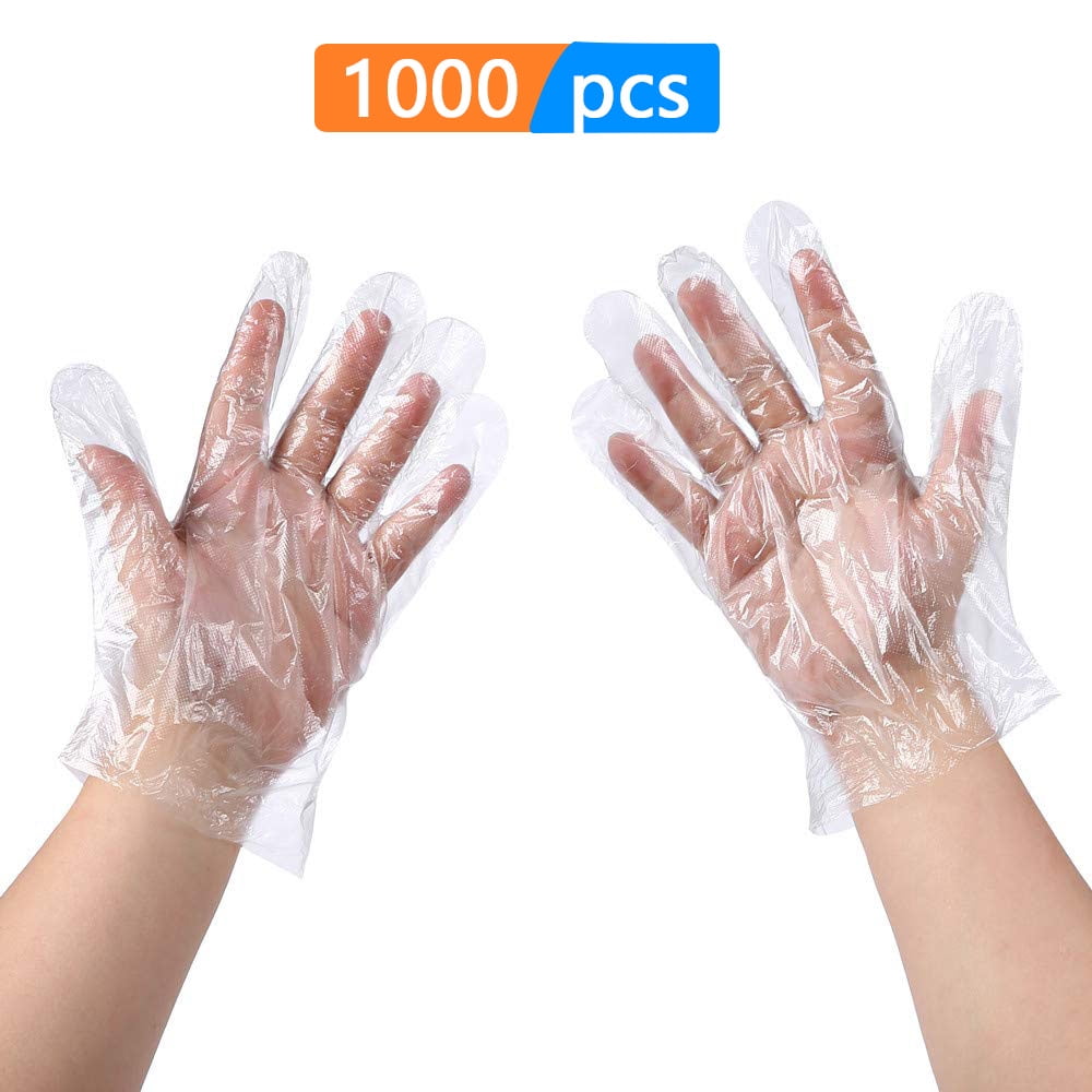 Disposable Food Prep Gloves - 500 Piece Plastic Food Safe 