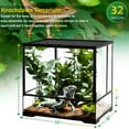 thumbnail image 6 of NEPTONION 32 Gallon Professional Glass Terrarium 24"x18"x18" Durable Reptile Habitat Tank with Heat Resistant Aluminum Alloy Frame, Dual Front Swinging Doors for no Jam by Sand and Other Debris, 6 of 7