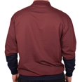 thumbnail image 2 of Classics by Palmland Horizontal Stripes Long Sleeve Banded Bottom Shirt 6198-210 (XXL, Burgundy), 2 of 2