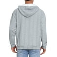 thumbnail image 3 of SUDADERA CON CAPUCHA PULLOVER JACQUARD DE MANGA LARGA PARA HOMBRE CON BOLSILLOS Y CORDÓN XL GRIS, 3 of 6