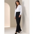 thumbnail image 4 of DARING DIVA Collared V Neck Polo Long Sleeves Shirt L White, 4 of 6