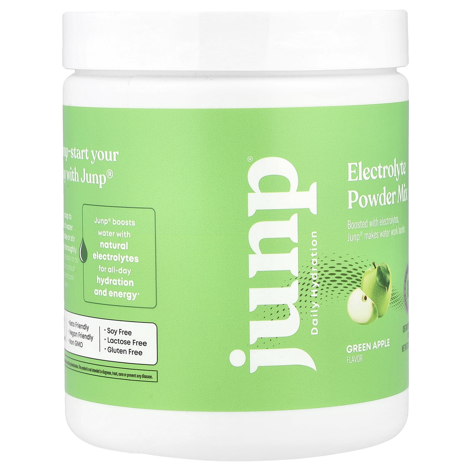 JUNP Hydration Electrolyte Powder Mix, Green Apple, 13.3 oz (378 g)