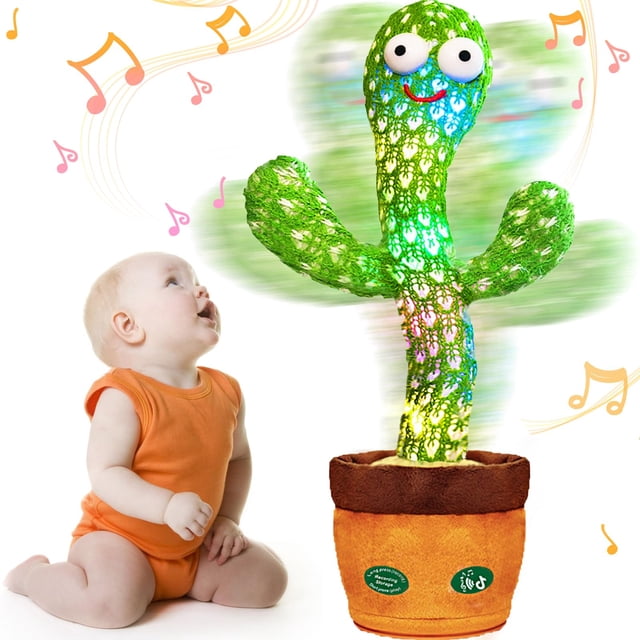 Cactus parlante Keculf con LED y 120 canciones en inglés para bebé