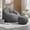 Gray, variant on GOMAFO Bean Bag Chair for Adults, Tan Padded Lazy Sofa with Footstool, Memory Foam Stuffed Bean Bag Couch for Living Room, Bedroom, Apartment