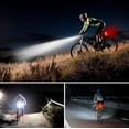 thumbnail image 4 of Luces para bicicleta, luces delanteras y traseras para bicicleta, lámparas para bicicleta a prueba de agua, luces para bicicleta recargables por USB, 4 modos de iluminación para ciclismo de ruta, cicl, 4 of 5
