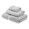 Superior Hymnia Egyptian Cotton 3-Piece Towel Set, Silver