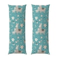 thumbnail image 2 of Bingfone Body Pillow Cover Long Pillow Case With Zipper Decorative Bedding Pillowcase 20"X54" Soft Cushion Pillow Case For Bedroom-Teal Mama Llama, 2 of 8