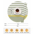 thumbnail image 6 of 13 Inch Round Placemats Set of 4, Anchor Sage Green Non Slip Heat Insulation PP Table Mats, Yellow Nautical White Geometric Stripe Washable Place Mats for Kitchen Dining Party Table Decor, 6 of 7