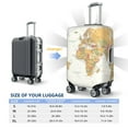 thumbnail image 6 of Daiia World Map 1 Luggage Cover, Thickened Washable Travel Luggage Covers, Elastic Unique Baggage Covers for 18-20 inch Luggage-Large, 6 of 9