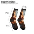 thumbnail image 2 of Rocae Lava Dragon for Girls Boys Crew Socks,Children's Socks, Kids Socks, Toddler Socks: Daily Wear with Kids School Uniform, 2 of 5