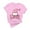 Pink, variant on mihongmao Womens Plus Valentine Tops Women Casual Round Neck Short-sleeved Christmas Tree Printed T-shirt Pink M