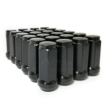 24 Black Bulge Acorn Lug Nuts 1/2-20 Fits Dodge Viper Dakota Durango Nitro