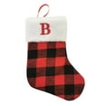 thumbnail image 6 of Mini Christmas Stocking Red And Black Plaid Small Stocking with Hanging Ring A to Z Embroidered Letter Hanging Stocking for Xmas Tree Wall Mantel, 6 of 8