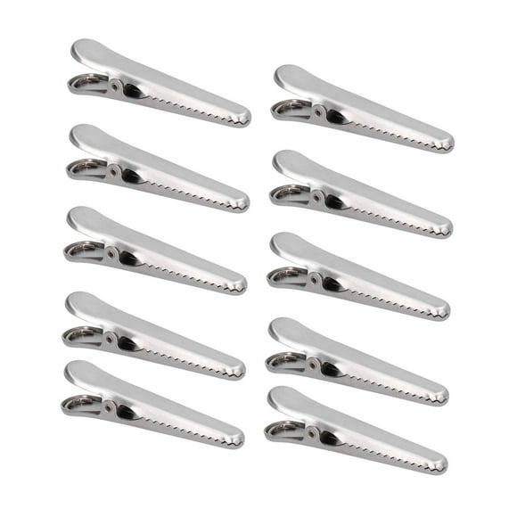 Scelleuse de Sacs à Gripstick, 10 Pcs Clip de Scellage en Acier Inoxydable pour Collation Pain Clip de Scellage en Métal avec Surface Lisse pour Sacs Alimentaires, Classement de Papier de Bureau