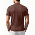 thumbnail image 5 of FGVCTG Mock Neck T-Shirts for Men Casual Short Sleeve Lightweight oft Basic Solid Pullover Undershirt Brown S, 5 of 6