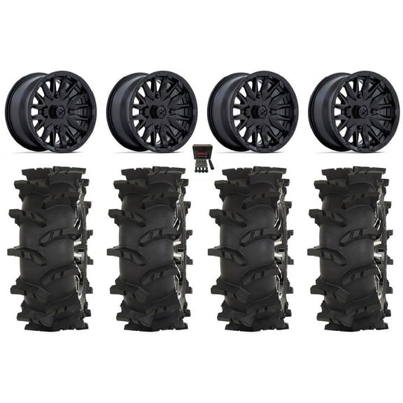 MSA Creed 14" Wheels Black 30" Outlaw Max Tires Sportsman RZR Ranger