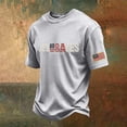 thumbnail image 3 of Zimjoy 250 Anniversary USA Men's T Shirts Jesus Saves USA American Flag Patriotic Christian 4th July T-Shirt Light Gray 2XL, 3 of 4