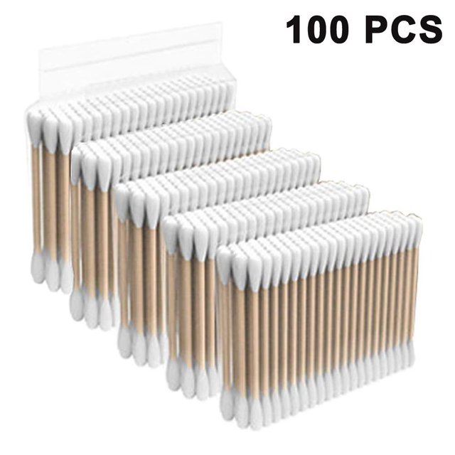 100 uds. de bambú biodegradable compostable de madera para los ojos Afortunado Sencillez