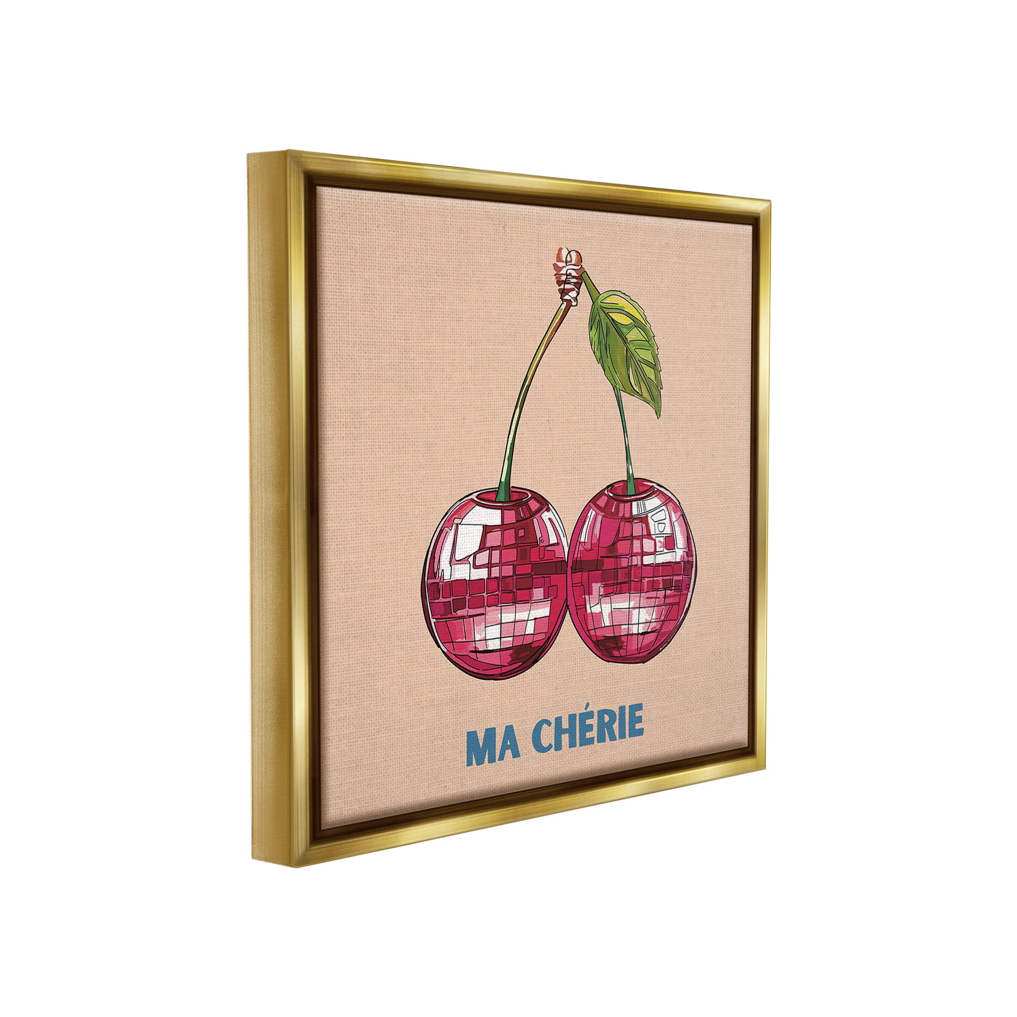 Stupell Industries Ma Cherie Fruits Food & Beverage Painting Gold Floater Framed Canvas Art Print Wall Art, 18 x 18