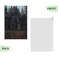 thumbnail image 2 of Picia Gloomy Mansion Forest Scene Microfiber Golf Towel (24" X 16") with Carabiner Clip, Waffle Pattern Hook - Golf Accessories and Gifts, Father's Day, Christmas, Birthday Gift, 2 of 8
