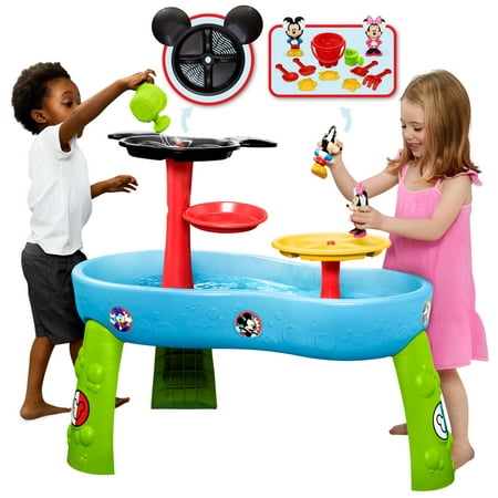 Disney Mickey Mouse Water Table by Delta Children| 3-Tier Water Table with 11-Piece Toy Set  Blue