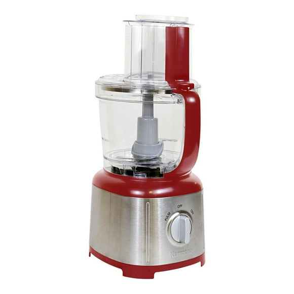 Kenmore 11-Cup Food Processor & Vegetable Chopper, Stainless Steel, 500W, Reversible Slicing/Shredding Disc, Chop, Slice, Shred, Mince, Grate, Puree, Black/Silver