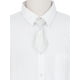 thumbnail image 4 of Corbatas cortas preatadas para mujeres INSPIRE CHIC, color sólido, corbata pequeña para uniforme escolar, blanca, talla única, 4 of 5