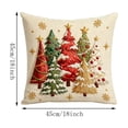 thumbnail image 5 of MYUNNIL Christmas Decorative Throw Pillow Covers, 18 x 18" Farmhouse Beige Double Sided Embroidered Xmas Tree Pattern Linen Cushion Case for Sofa Bedroom Office Decor, 5 of 5