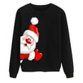 thumbnail image 2 of Pull de Noël pour Femmes à Manches Longues Fermeture Blouse Chandail à Capuchon Doux Imprimé Graphique Mode Chandail en Molleton Mi-Long Veste Col Rond Cardigan d'Hiver, 2 of 6