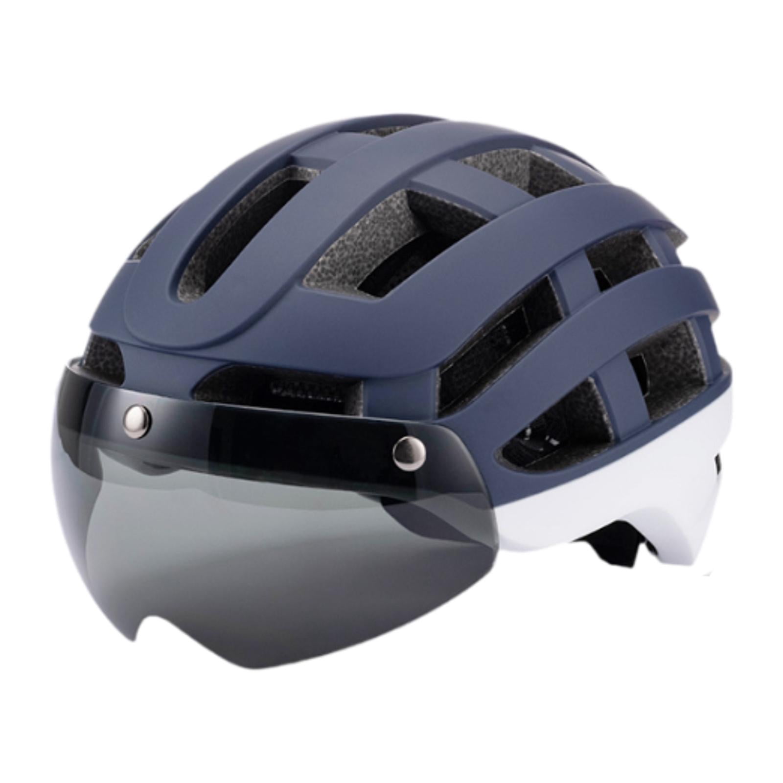 DimyFew Bike Helmet Cycling Helmet Protective Adjustable Chin Strap Sports Helmets Bike Blue White