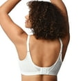 thumbnail image 5 of HSIA Wirefree Full Coverage Non Padded Plus Size Deep V Lace Comfortable Bra White L, 5 of 8
