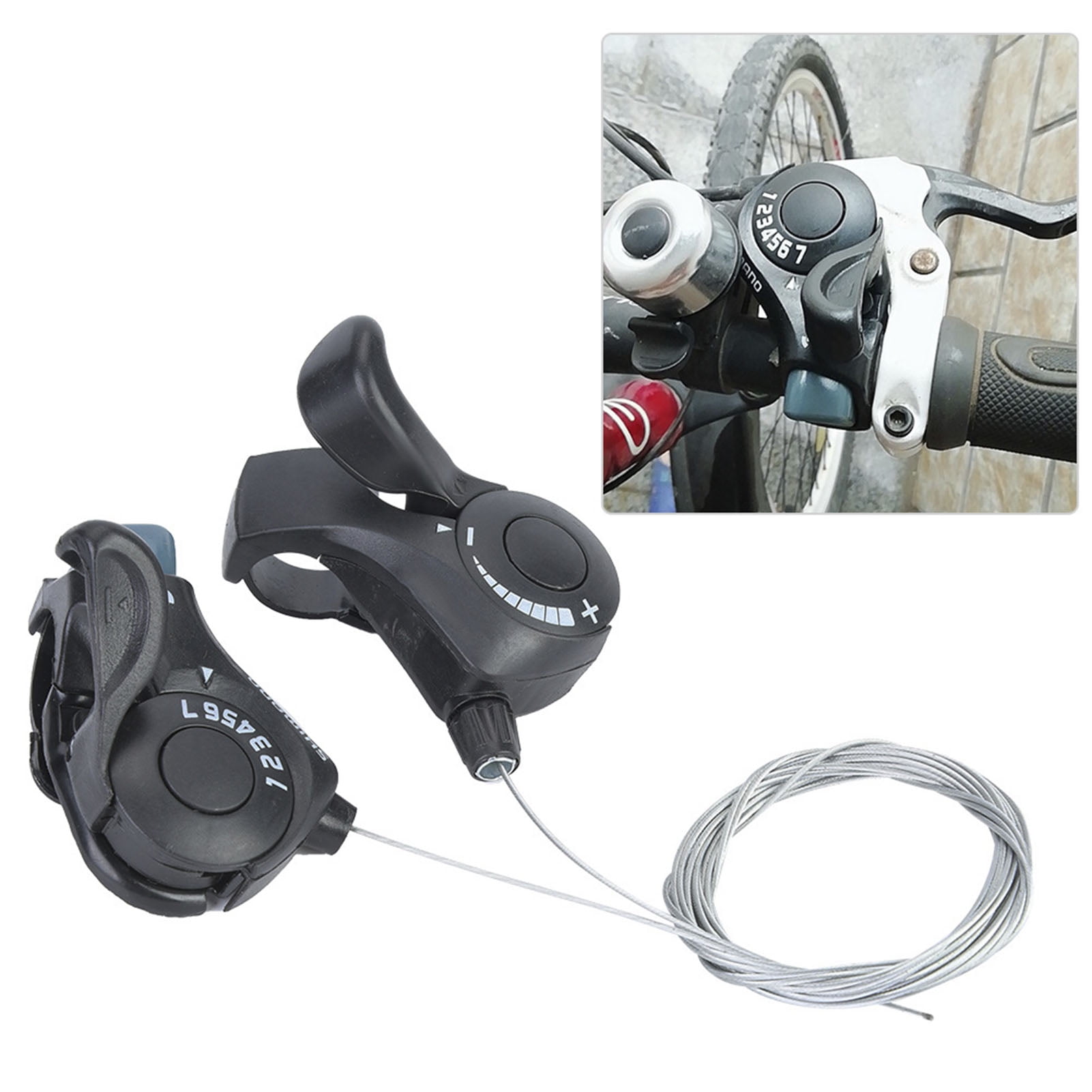 Aluminum Alloy TX 30 Thumb Gear Shifter 3X7 Speed Set for Mountain Bike City Bike Road Bike Folding Bike Walmart