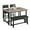 grey, variant on Towallmark Dining Table Set for 4, Kitchen Table with Upholstered Bench and 2 Chairs, Kitchen Table and Chairs Set for Small Space, Apartment, Home, Easy Assembly, Marble White